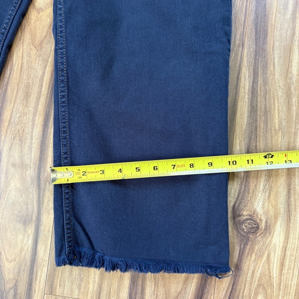 & Other Stories Los Angeles Atelier Wide Leg Cropped Jeans Navy Button Fly 27 - Picture 5 of 10